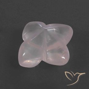 Cuarzo rosa Rosado muy claro natural de 8.04 ct, Corte Flor, Transparente / Translúcido