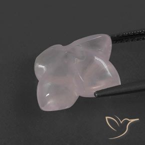 Cuarzo rosa Rosado muy claro natural de 8.04 ct, Corte Flor, Transparente / Translúcido
