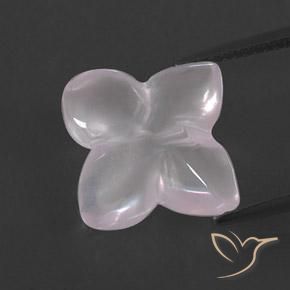 7.25ct Natural Rosado muy claro Cuarzo rosa, Corte Flor, Transparente / Translúcido