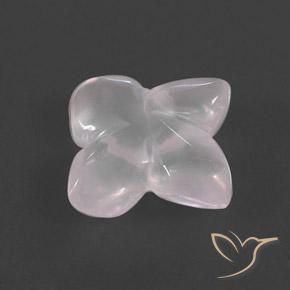 Cuarzo rosa Rosado muy claro natural de 7.25 ct, Corte Flor, Transparente / Translúcido