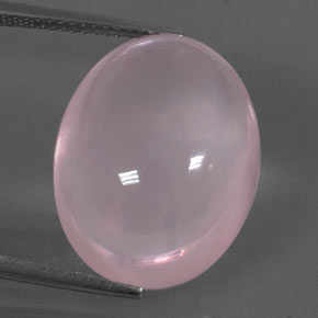 Cuarzo rosa rosa natural de 21,94 ct, corte óvalo, transparente