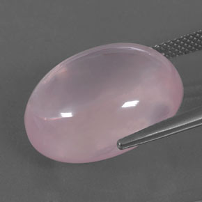Cuarzo rosa rosa natural de 21,94 ct, corte óvalo, transparente