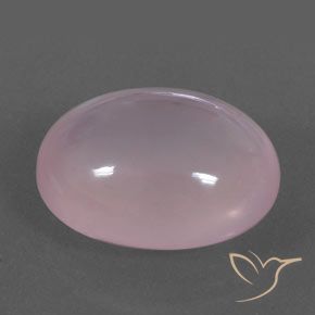 Cuarzo rosa Rosado claro natural de 17.76 ct, Ovalada, Transparente