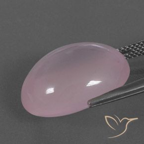 Cuarzo rosa Rosado claro natural de 17.76 ct, Ovalada, Transparente