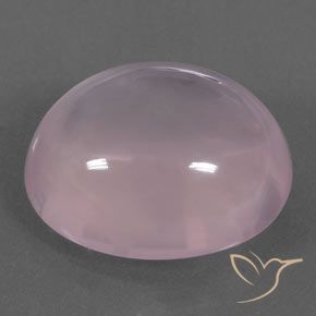Cuarzo rosa Rosado rosa medio natural de 25.47 ct, Ovalada, Transparente