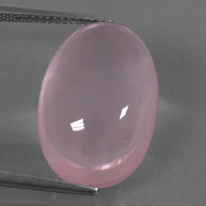 Cuarzo rosa rosa natural de 19,69 ct, corte óvalo, transparente