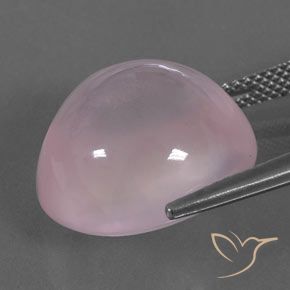 Cuarzo rosa Rosa rosado natural de 18.94 ct, Ovalada, Transparente