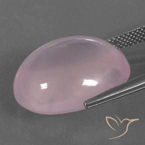 Cuarzo rosa Rosado rosa medio natural de 22.65 ct, Ovalada, Transparente