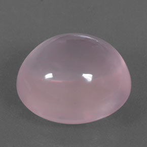 Cuarzo Rosa Rosado rosa medio natural de 24.40 ct, Corte Óvalo, Transparente