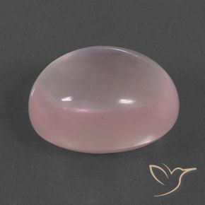 Cuarzo rosa Rosa rosado natural de 17.78 ct, Ovalada, Transparente