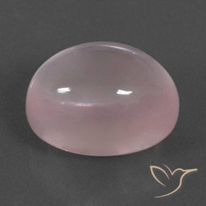 Cuarzo rosa Rosado coral natural de 19.58 ct, Ovalada, Transparente