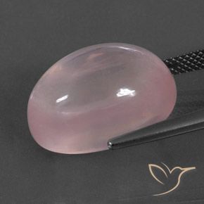 Cuarzo rosa Rosado coral natural de 18.91 ct, Ovalada, Transparente