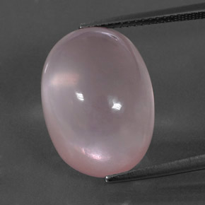 Cuarzo rosa rosa natural de 17,73 ct, corte óvalo, transparente