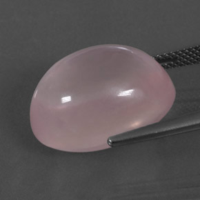 Cuarzo rosa rosa natural de 17,73 ct, corte óvalo, transparente