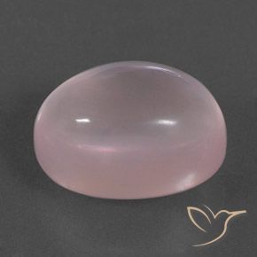 Cuarzo rosa Rosado claro natural de 19.49 ct, Ovalada, Transparente