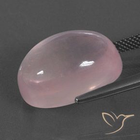 Cuarzo rosa Rosado coral natural de 18.98 ct, Ovalada, Transparente