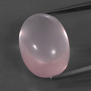Cuarzo rosa rosa natural de 18,12 ct, corte óvalo, transparente