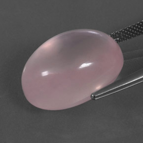 Cuarzo rosa rosa natural de 18,12 ct, corte óvalo, transparente