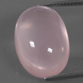 Cuarzo rosa rosa natural de 17,86 ct, corte óvalo, transparente