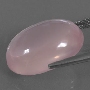 Cuarzo rosa rosa natural de 17,86 ct, corte óvalo, transparente