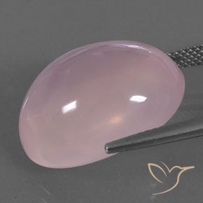 Cuarzo rosa Rosado rosa medio natural de 21.08 ct, Ovalada, Transparente