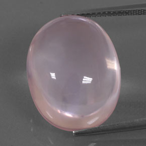 Cuarzo rosa rosa natural de 21,12 ct, corte óvalo, transparente