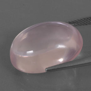 Cuarzo rosa rosa natural de 21,12 ct, corte óvalo, transparente