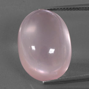 Cuarzo rosa rosa natural de 19,05 ct, corte óvalo, transparente