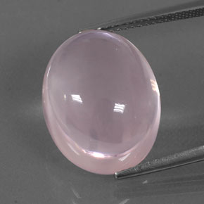Cuarzo rosa rosa natural de 16,43 ct, corte óvalo, transparente