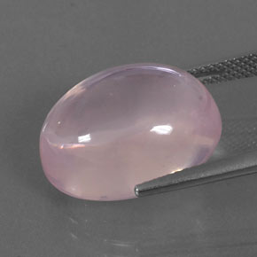 Cuarzo rosa rosa natural de 16,43 ct, corte óvalo, transparente