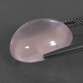 Cuarzo Rosa Rosado claro natural de 13.73 ct, Corte Óvalo, Transparente