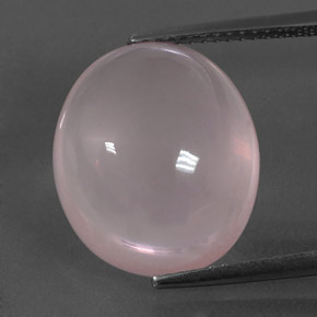 Cuarzo rosa rosa natural de 12,82 ct, corte óvalo, transparente