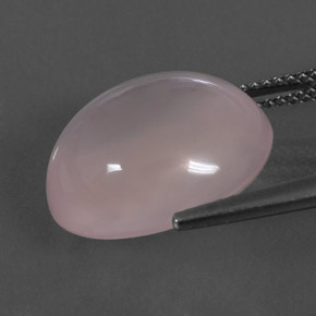 Cuarzo rosa rosa natural de 12,82 ct, corte óvalo, transparente