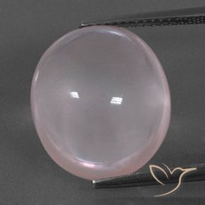 14.50ct Natural Rosado claro Cuarzo rosa, Ovalada, Transparente