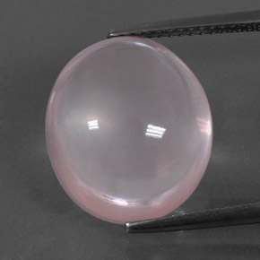 Cuarzo Rosa Rosado claro natural de 12.54 ct, Corte Óvalo, Transparente