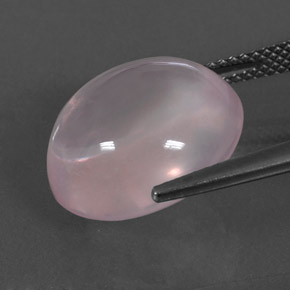 Cuarzo Rosa Rosado claro natural de 12.54 ct, Corte Óvalo, Transparente