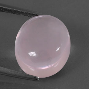 Cuarzo rosa rosa natural de 10,27 ct, corte óvalo, transparente