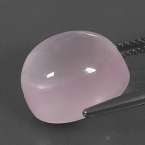 Cuarzo rosa rosa natural de 13,17 ct, corte óvalo, transparente