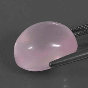 Cuarzo rosa rosa natural de 11,30 ct, corte óvalo, transparente