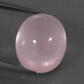 Cuarzo rosa rosa natural de 11,37 ct, corte óvalo, transparente