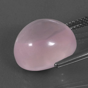 Cuarzo rosa rosa natural de 11,37 ct, corte óvalo, transparente