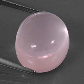 Cuarzo rosa rosa natural de 12,24 ct, corte óvalo, transparente