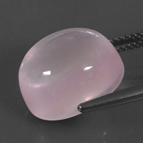 Cuarzo rosa rosa natural de 12,24 ct, corte óvalo, transparente