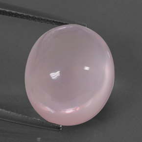 Cuarzo rosa rosa natural de 12,25 ct, corte óvalo, transparente