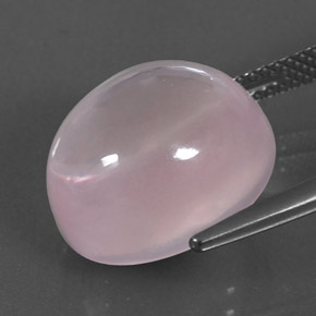 Cuarzo rosa rosa natural de 12,25 ct, corte óvalo, transparente