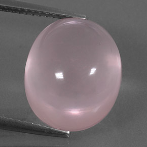 Cuarzo rosa rosa natural de 11,20 ct, corte óvalo, transparente