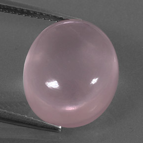 Cuarzo Rosa Rosa natural de 10.85 ct, Corte Óvalo, Transparente
