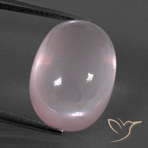 17.04ct Natural Rosado claro Cuarzo rosa, Ovalada, Transparente