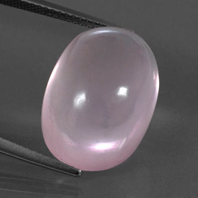 Cuarzo rosa rosa natural de 18,62 ct, corte óvalo, transparente