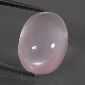 Cuarzo rosa rosa natural de 16,36 ct, corte óvalo, transparente